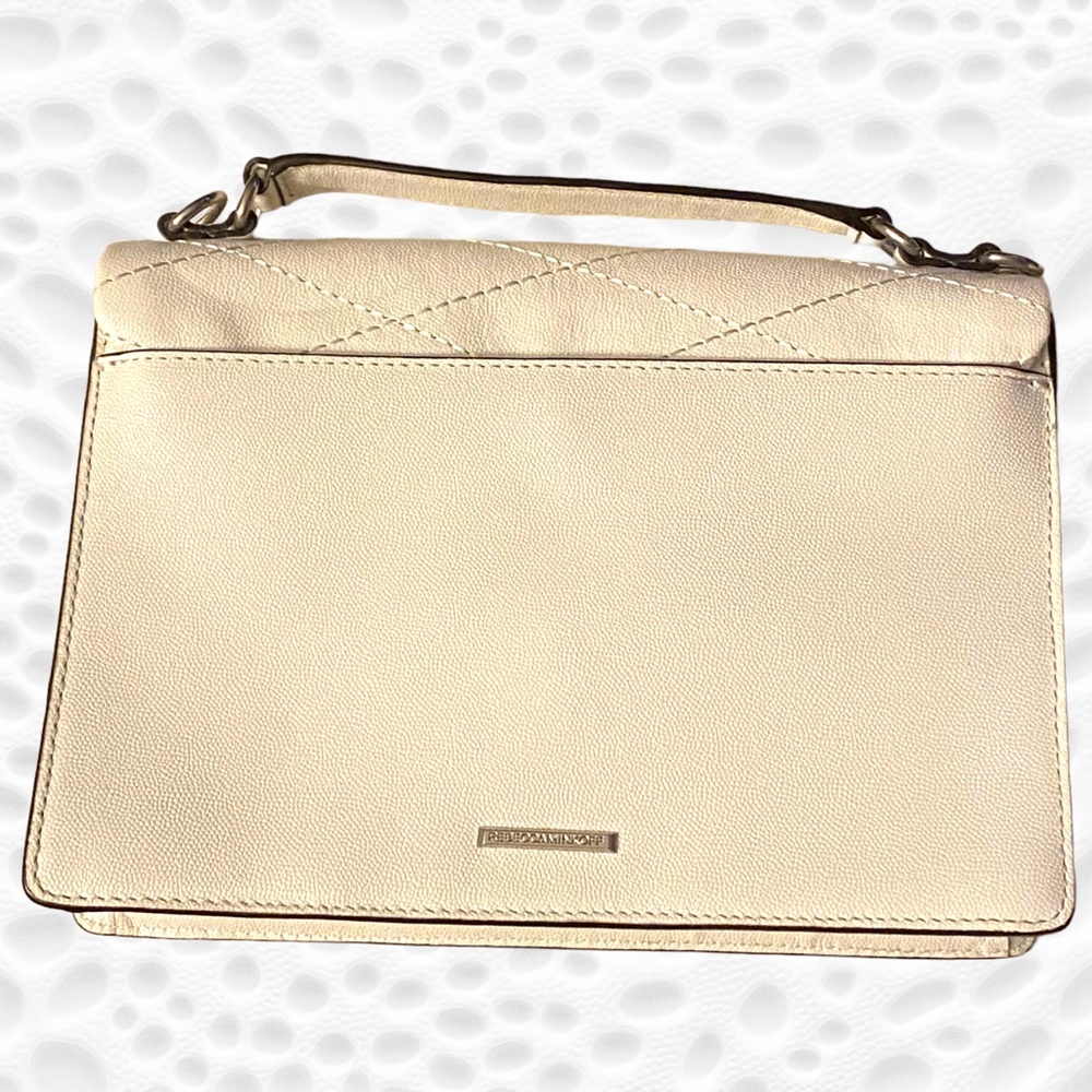 Rebecca Minkoff Je Tβaime Cream Leather Convertible Medium Satchel Crossbody - Picture 4 of 12
